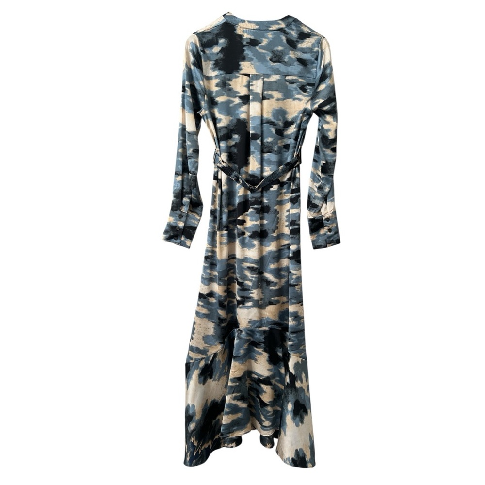 Nekane Milo Maxi Dress Blue Abstract Satin Boho Western NWT Medium - Picture 7 of 12